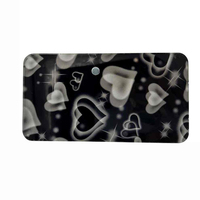 Support de colle pour cils rectangulaire 2-en-1 grande capacité, antistatique, écologique, en acrylique professionnel