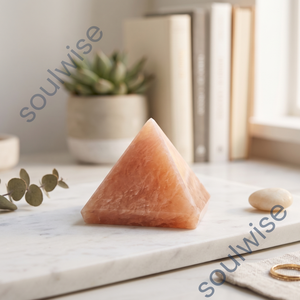 Pyramide de pierre de lune pêche naturelle, cristal poli, ornement minéral sculpté de Chine pour la décoration intérieure et les cadeaux - Product Image 2