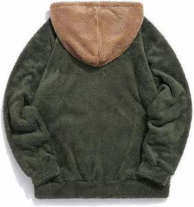 Sudadera con Capucha de Forro Polar para Hombre, Corte Regular, Color Sólido, Informal de Invierno, con Bolsillo, Transpirable, Tejida, con Estampado Digital - Product Image 2