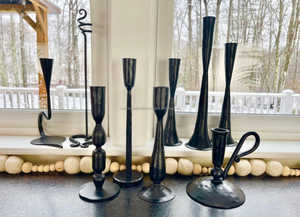 Portavelas de último portavelas para diseño y decoración del hogar artículos personalizados hechos a mano soporte de vela de hierro - Product Image 2