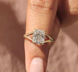 Anillo de Compromiso y Boda Clásico de Oro Sólido de 14k con Corte Cojín de 1ct VVS1 VS1 Cultivado en Laboratorio para Mujer, Sin Níquel, Sin Plomo, Joyas Avira - Product Image 5