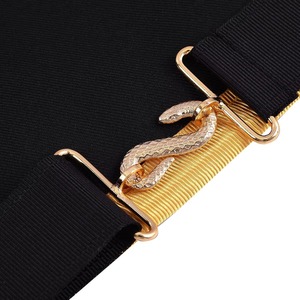 Regalia Masónica, Mandil de Gran Maestro Masón de Salomón, Terciopelo Étnico, Bordado a Mano con Hilos de Oro, Corona Dorada Personalizada - Product Image 6