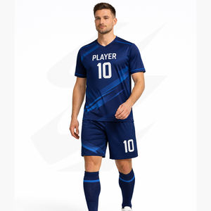 โรงงาน OEM รับผลิตชุดฟุตบอล เสื้อฟุตบอล ผ้าโพลีเอสเตอร์ตาข่าย 100% สำหรับทีมกีฬาและสโมสร ขายส่ง - Product Image 2