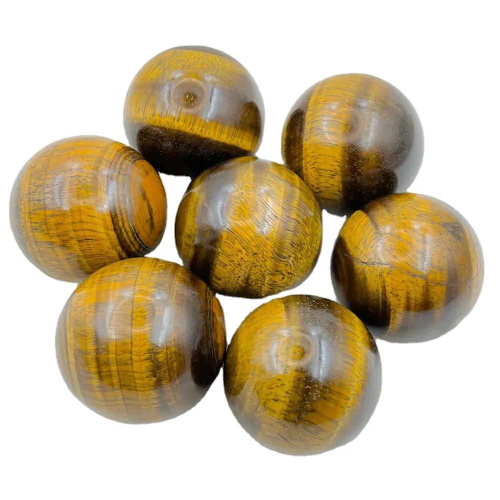Natural Crystals Ball Tigereye Gemstones Sphere Round Stones Home Decor Gifts Wholesale Price Healing Quartz Chakra Reiki Stones