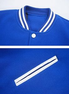 Stonefield Manufacturing Varsity <b>Jacket</b>-100% Wool Geometric Patchwork Stand Collar Thick <b>Waterproof</b> Streetwear <b>Winter</b> Outerwear - Product Image 2