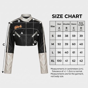 เสื้อแจ็คเก็ตรถจักรยานยนต์ PU แขนสั้นซิปพังก์สตรีทแวร์วินเทจเสื้อกันลมฤดูใบไม้ร่วง - Product Image 5