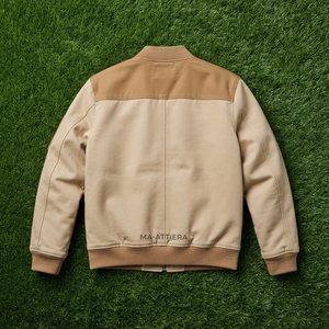 Chaqueta bomber beige marrón para hombre, ropa de calle, chaquetas de invierno para hombre, chaqueta al por mayor para hombre, chaqueta informal de moda. - Product Image 5