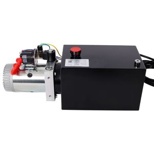 Unité hydraulique robuste 12V CC avec réservoir en acier de 8 litres, pompe hydraulique pour remorques de camions commerciaux, pour benne basculante et manutention du bois - Product Image 3