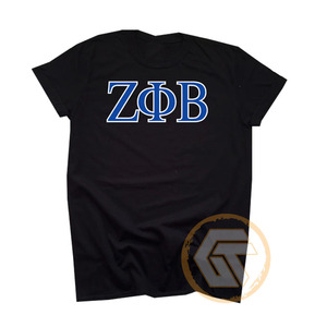 Camiseta de Manga Corta Personalizada al por Mayor de Zeta Phi Beta, de Alta Calidad, Transpirable, Informal, 100% Algodón, Lisa, para Mujeres de la Hermandad - Product Image 3
