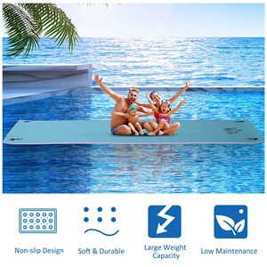 Colchoneta Flotante de Agua de 3 Capas, Extra Grande, 17 x 5 pies, Duradera y Portátil, de Espuma, para Piscina, Accesorio para Actividades Acuáticas - Product Image 4