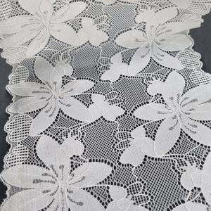 Encaje Elástico Floral con Borde Festoneado, Ligero, de Nailon y Spandex, Banda Elástica de 17.5cm, Encaje de Punto para Lencería, Vestidos y Bodas - Product Image 2