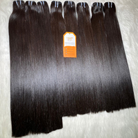 Extensiones de Cabello Humano Liso Vietnamita 100% Original al por Mayor, Grado 12A, SDD Virgen, Cutícula Alineada, Doble Trama a Máquina