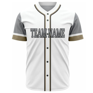 Camiseta de Béisbol Sublimada Personalizada con Estampado Frontal, Unisex, a Rayas, Absorbente de Humedad, 100% Poliéster, Ropa Deportiva, Manga Corta - Product Image 2