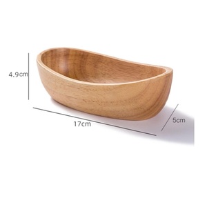 Tazón Ovalado de Madera Pulida Hecho a Mano para Servir, Decorativo para Bodas, Ensaladas, Frutas, Uso Doméstico y en Restaurantes - Product Image 3