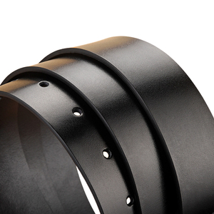Ceinture en cuir à boucle métallique large et étendue pour homme, coupe classique, épaisse, double couche, mélange extra résistant, ensemble de ceintures - Product Image 6