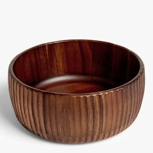 Luxury Solid <b>Wood</b> Handcrafted Eco-Friendly Durable Bowl for Serving and Dining with Food Grade Lacquer Coating - Product Image 1