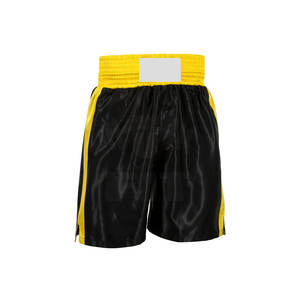 Shorts de boxe personnalisés avec coupe professionnelle, respirants, légers, logo sur le devant, en soie/satin - Product Image 4