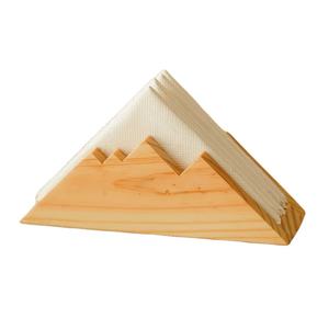 Porta servilletas triangular de madera de pino ecológico, hecho a mano con madera natural, tamaño 6.5 pulgadas, diseño minimalista nórdico. - Product Image 1