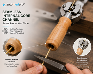 Tornillo de Banco Ajustable con Mango Hueco de Madera para Joyería, Trabajo con Alambre y Sujeción de Precisión, 5.12 Pulgadas, ZetomedPro - Product Image 5
