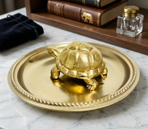 Jaipur Metals Pure Brass Plated Tortoise Idol | 100% Brass Turtle Statue | 6 x 4 x 3 cm | 49 g | Vastu Decor & Gift - Product Image 5