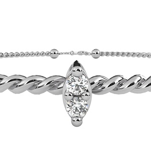 Pulsera de Diamantes Cultivados en Laboratorio de Forma Redonda Premium, Oro Sólido de 14K IGI para Boda, Compromiso, Personalización, OEM/ODM Disponible - Product Image 6
