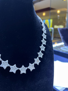 Iced Star 925 Sterling Silver Moissanite Rhodium Plated Prong Set Hip Hop Luxury <b>Statement</b> <b>Necklace</b> for Men Women - Product Image 3