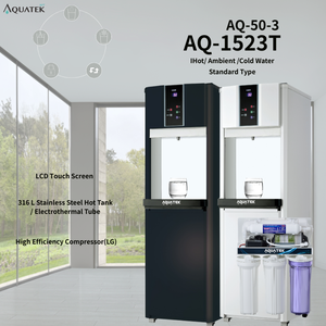 Distributeur sur pied Aquatek AQ-1523T |   Écran tactile LCD |   Échange de chaleur et efficacité de niveau 1 |   910W |   Système d'osmose inverse à 5 étapes |   Design de luxe - Product Image 1