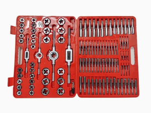 Ensemble de tarauds <span class=keywords><strong>et</strong></span> de matrices à filetage métrique professionnel 110 pièces dans un boîtier robuste <span class=keywords><strong>pour</strong></span> le travail du métal <span class=keywords><strong>et</strong></span> du <span class=keywords><strong>bois</strong></span> - Product Image 3
