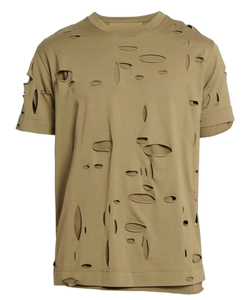 T-shirts pour hommes 100 % coton tricoté, coupe décontractée, effet vieilli, épaules tombantes, doux, écologiques, séchage rapide, prix de gros - Product Image 2