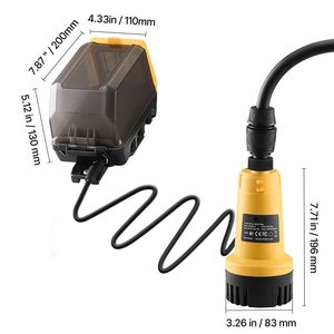 Pompa Sommergibile Portatile Senza Fili da 528 GPH per Trasferimento Acqua, Pompa di Drenaggio con Attacco G3/4 per Tubo da Giardino, Compatibile con Batteria Dewalt 20V MAX - Product Image 1