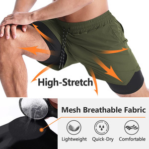 Shorts de jogging décontractés d'été pour hommes, broderie de logo personnalisée, respirants, légers, polyester/coton - Product Image 4