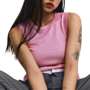 Camiseta sin mangas ajustable personalizada al por mayor, talla grande, elástica en cuatro direcciones, transpirable, para yoga y fitness, con logo frontal - Product Image 3