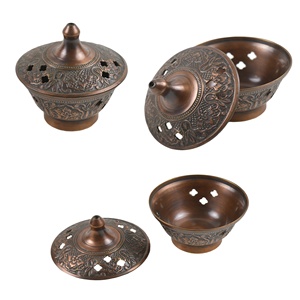 ทองเหลืองโบราณธูป Burner ออกแบบตกแต่งบ้านน้ำหอมออกแบบทองเหลืองโลหะทาสี Finishing - Product Image 4