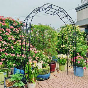 W74.4 ''X H98.4'' giardino esterno arco giardino Pergola Gazebo & padiglione per piante rampicanti supporto pergolato rosa pergolato & padiglione - Product Image 4