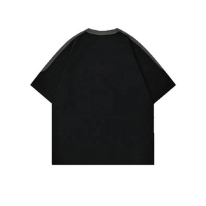 T-shirts décontractés surdimensionnés pour hommes et femmes, 280 g/m², 100 % coton, à manches raglan bicolores, col rond, avec empiècements contrastants aux épaules - Product Image 5