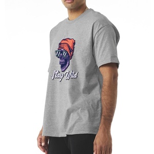 Ropa de calle de verano personalizada para hombre, camiseta de manga corta de lona con ajuste Regular, 100% algodón bordado, corto, antiarrugas, transpirable - Product Image 2