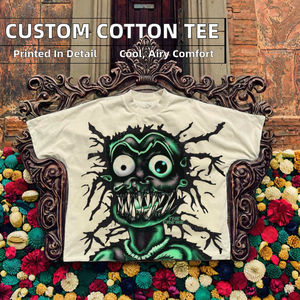 Camiseta de Hombre de Alta Calidad, 100% Algodón, Personalizada, Impresión DTG, Corte Regular, Cuello Redondo, Manga Corta, Estilo Hip Hop, Streetwear - Product Image 2