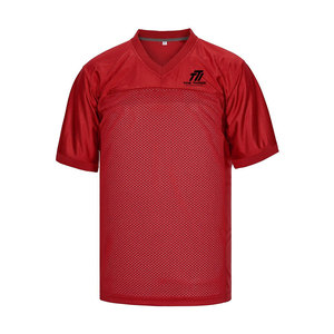 Maillot de football américain court imprimé en gros, séchage rapide, léger, respirant, en tissu mesh performant anti-humidité - Product Image 1