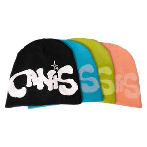 Rod Beanie Hat Jacquard Knit Acrylic <b>Winter</b> <b>Cap</b> Unisex Street Style Letter Pattern 56-58CM Adult Casual Wear - Product Image 2