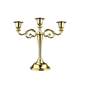 Decorative <b>tall</b> metal candelabra candle stand centerpiece for weddings <b>dining</b> <b>table</b> elegant modern home decor accent - Product Image 5
