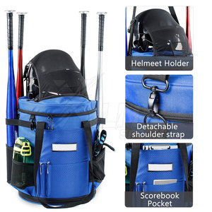 Sac de sport à roulettes multi-compartiments pour équipement de baseball avec poignée, en nylon, grande capacité de rangement 30-40L, idéal pour les voyages d'équipe et les événements en plein air - Product Image 5