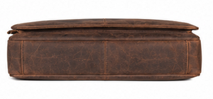 Bolso Mensajero de Cuero Genuino Vintage, Maletín para Portátil de Oficina, Bolso de Hombro para Viajes de Negocios para Hombre - Product Image 3