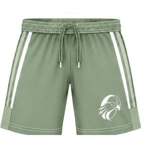 Shorts de rugby personnalisés vert sauge et blanc, uniforme d'équipe, respirant, léger, vêtements de sport personnalisés, performance athlétique - Product Image 1