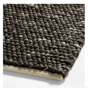 Alfombra de Lana Natural Orgánica Pura de Nueva Zelanda, Alfombra de Estilo Nórdico Boho Personalizada de Fábrica, Alfombra de Burbujas Tejidas con Piedras, Alfombra Antideslizante para Piso - Product Image 1