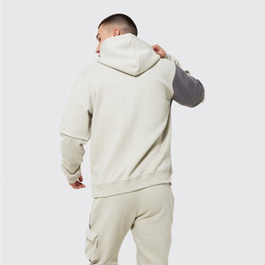 Nouvel ensemble de survêtement pour homme en molleton 100 % coton, coupe oversize, avec sweat à capuche et pantalon de jogging, respirant, pour usage quotidien - Product Image 4