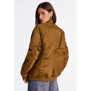Wholesale Ladies Cropped Zip up Bomber <b>Jackets</b> <b>Windbreaker</b> <b>Women</b> Bomber With Hood Casual Travel - Product Image 2
