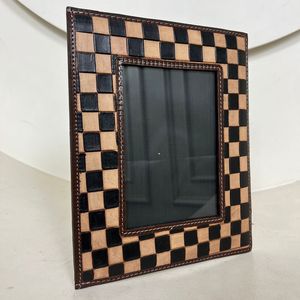 Nouveau cadre Photo en cuir à carreaux usiné à la main en gros cadre Photo décoratif de table et de montage mural pour la maison et l'affichage de bureau - Product Image 4