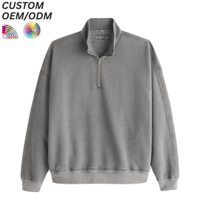 Sweat-shirt épais pour homme, pull en molleton chaud d'hiver, couleur unie, logo personnalisé, support OEM ODM pour marques en gros - Product Image 3