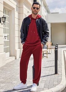 Survêtement de sport pour homme de haute qualité, coupe slim, tissu en coton respirant, pantalon de jogging à capuche, taille élastique, vêtements de sport décontractés pour un usage quotidien - Product Image 3