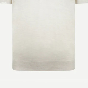 Polo en coton blanc tricoté personnalisé pour hommes, manches courtes, style décontracté, couleur unie, teinture unie, vente en gros - Product Image 6